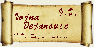 Vojna Dejanović vizit kartica